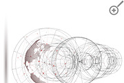 3D dotted world globes on white, a Decorative Illustration by VectorShop (Thumbnail 4 of 9)