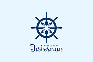 Seafood Fisherman Restaurant Logo.
