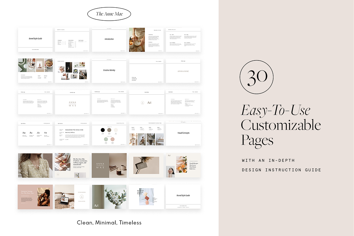 Anna Mae Brand Style Guide Template, a Product Mockup by Chloe Leonard Studio (Photo 2 of 6)