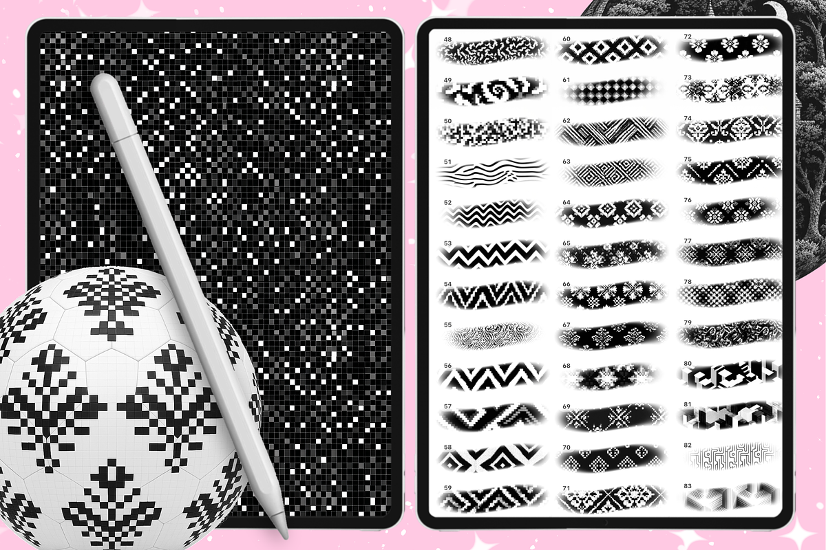 Procreate Pixel texture brushes, a Brush Add-On by Revabrush (Photo 5 of 7)