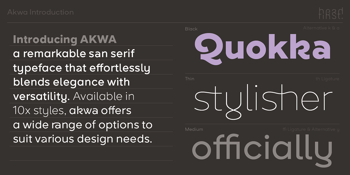 Akwa, a Sans Serif Font by HeadFirst (Photo 2 of 15)
