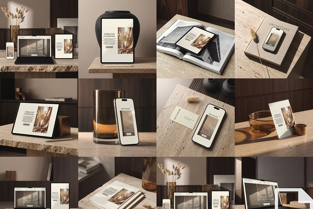 Macassar Device & Stationery Mockups, a Device Mockup by Iconogenic (Photo 1 of 6)