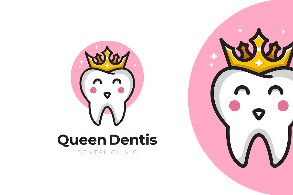 Queen Dental Clinic Logo design, a Branding & Logo Template by Agung_cs