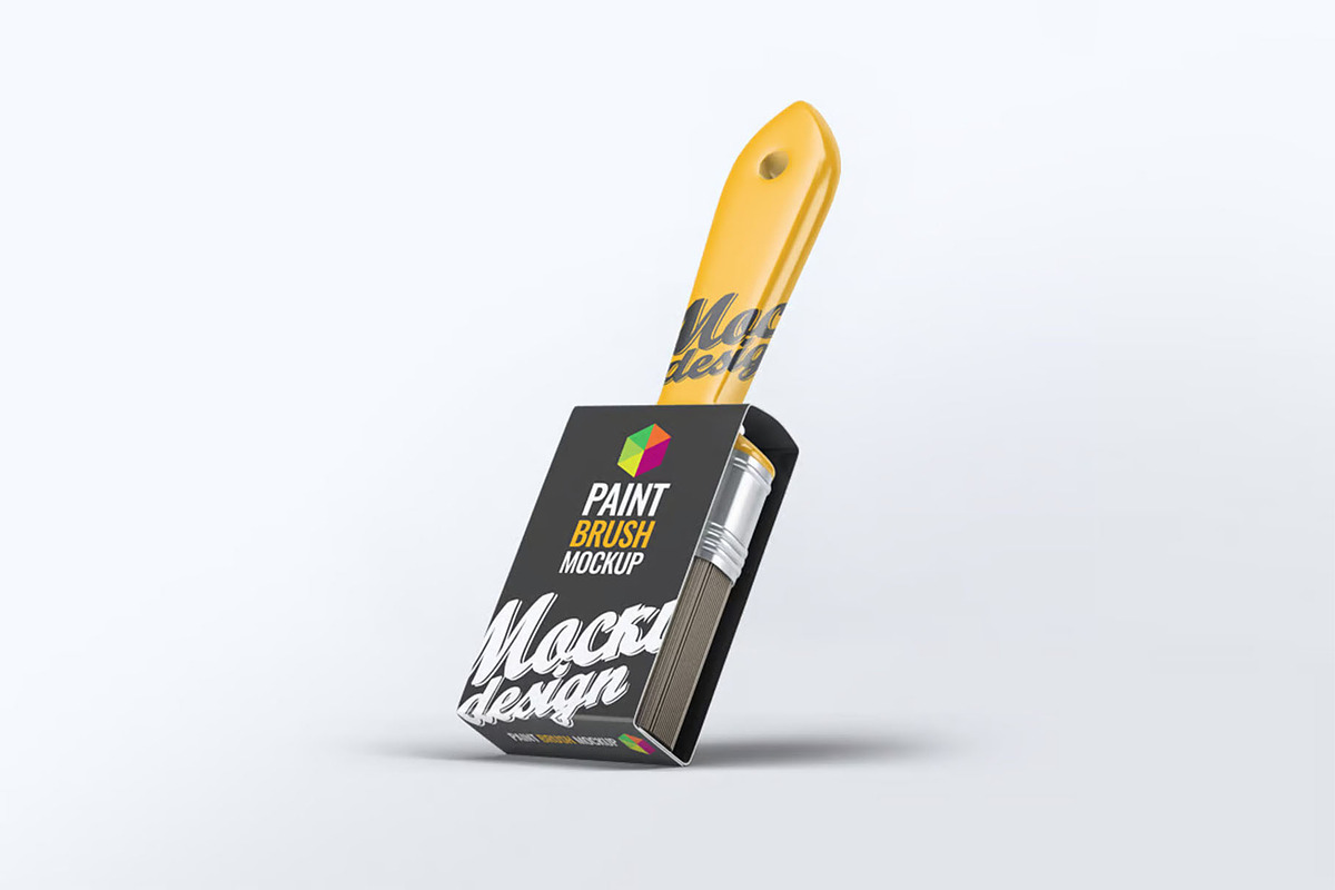 Paint Brush Mock-Up, a Product Mockup by DesignRushMarket (Photo 3 of 7)