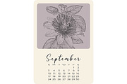 Calendar with monochrome flowers, a Stationery Template by NatalyN (Thumbnail 10 of 13)