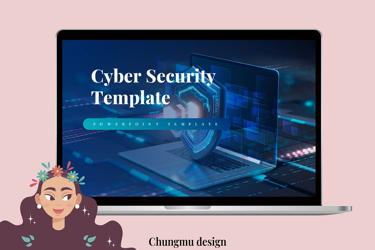 Cybersecurity ppt template, a Presentation Template by chungmudesign
