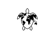 World Map Sea Turtle Bundle, an Illustration by Gaye Art (Thumbnail 30 of 31)