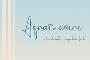 Aquamarine // A Handwritten Font