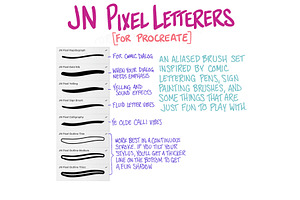 JN Pixle Letterers For Procreate