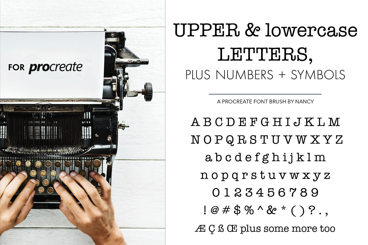 Procreate Typewriter Brush Bundle preview 6