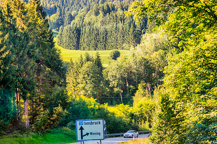 Austria road between mountains, an Architecture Photo by ariadna de raadt