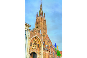The church of our lady in bruges belgium stock photo containing bruges and, an Architecture Photo by Leonid Andronov