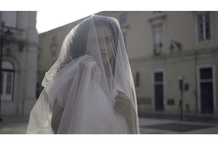 Beautiful woman with white veil in, a Person Photo by Media Whale Stock