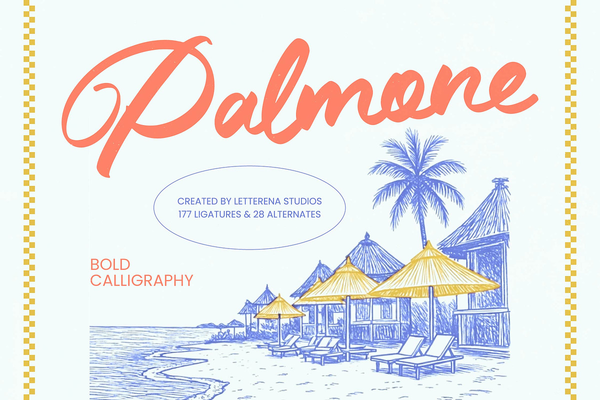 Palmone Bold Calligraphy, a Script Font by Letterena Studios Script (Photo 1 of 15)