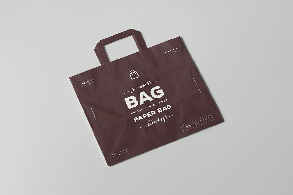 Paper Bag Mock-up, a Packaging Mockup by zippypixelstudio (Photo 3 of 12)