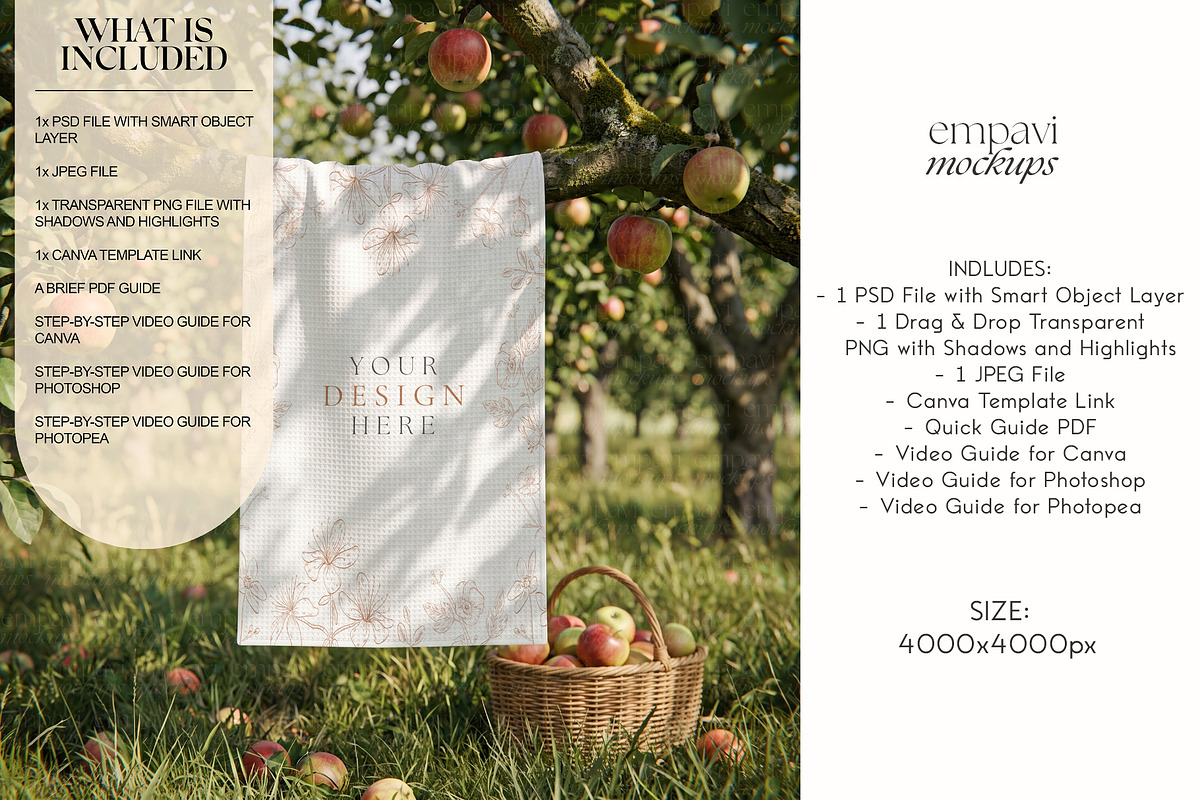 Tea Towel Mockup, a Household Mockup by EmpaviMockups (Photo 2 of 6)