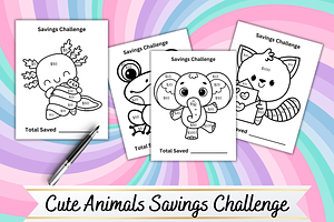 Cute Zoo Animals Savings Challenge