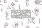Watercolor Lavender Pattern, a Pattern Graphic by Lady Bruniere Design (Thumbnail 1 of 14)