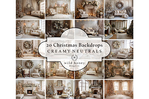 Christmas Digital Backdrops, BUNDLE