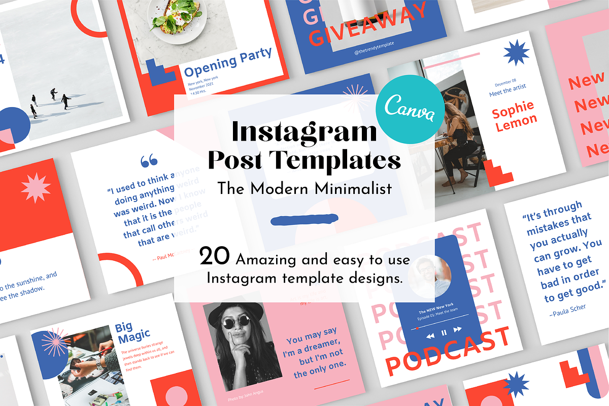 Modern Minimalist Instagram Template, a Social Media Template by thetrendytemplate (Photo 1 of 5)