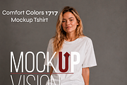 Comfort Colors 1717 White Mockup, a Shirt Mockup by ElDesignState (Thumbnail 1 of 2)