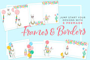 Llama Party Design Elements, an Illustration by Relish Designs (Thumbnail 3 of 5)