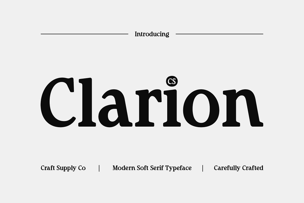 CS Clarion – Modern Serif Font, a Serif Font by Craft Supply Co. (Photo 1 of 8)