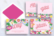 Wedding Set with Blossoming Flowers, an Invitation Template by stockhype (Thumbnail 1 of 2)