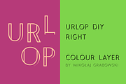 URLOP DIY Right, a Font by FONT-Bud (Thumbnail 1 of 15)
