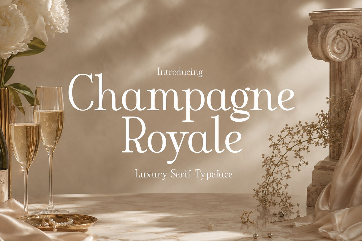 Champagne Royale – Luxury Serif, a Serif Font by HipFonts (Photo 1 of 7)