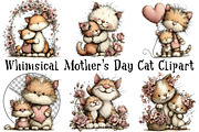 Whimsical Mother's Day Cat Clipart, an Illustration by OK Design (Thumbnail 2 of 6)