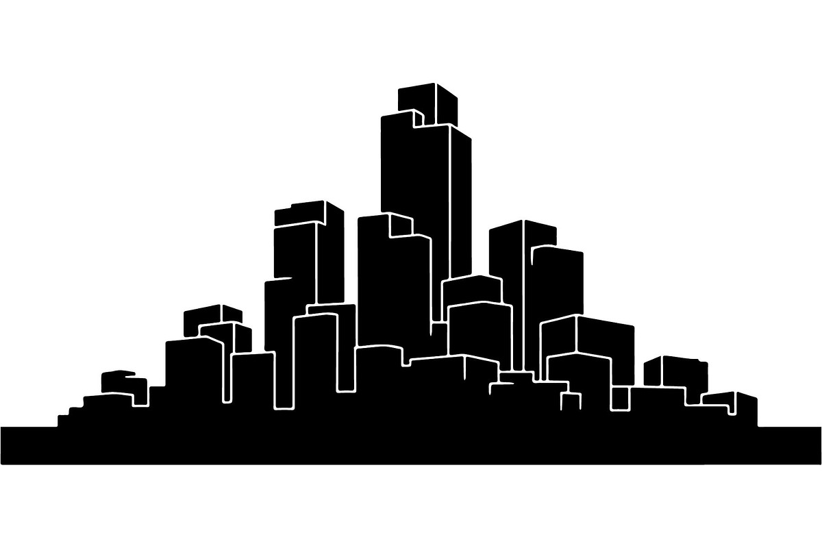 Modern City Skyline Silhouette, an Object Graphic by Creativeshirt (Photo 15 of 20)