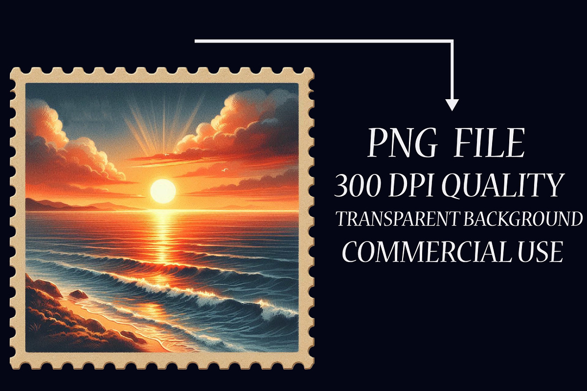 Summer Postage Stamp Clipart, an Illustration by Libby Wishes (Photo 5 of 6)