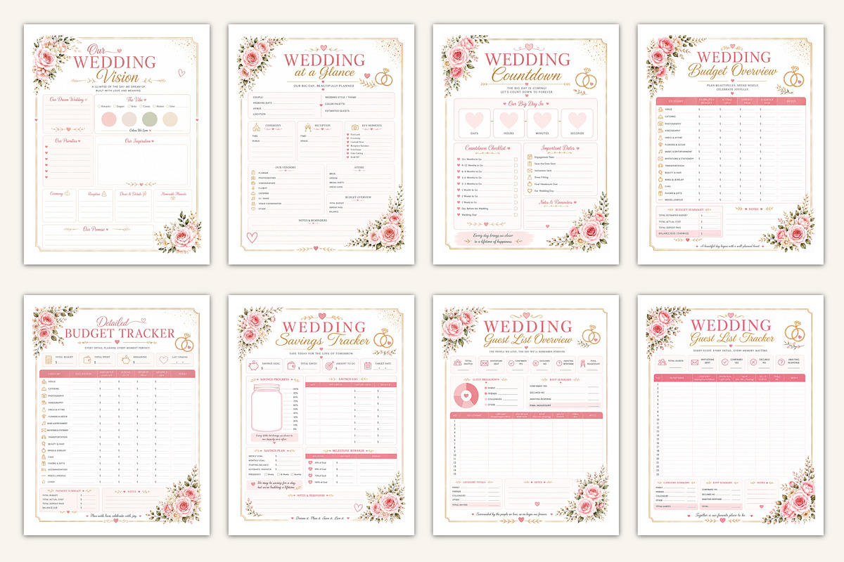 2027 Wedding Planning Workbook, a Stationery Template by Designmela01 (Photo 2 of 5)