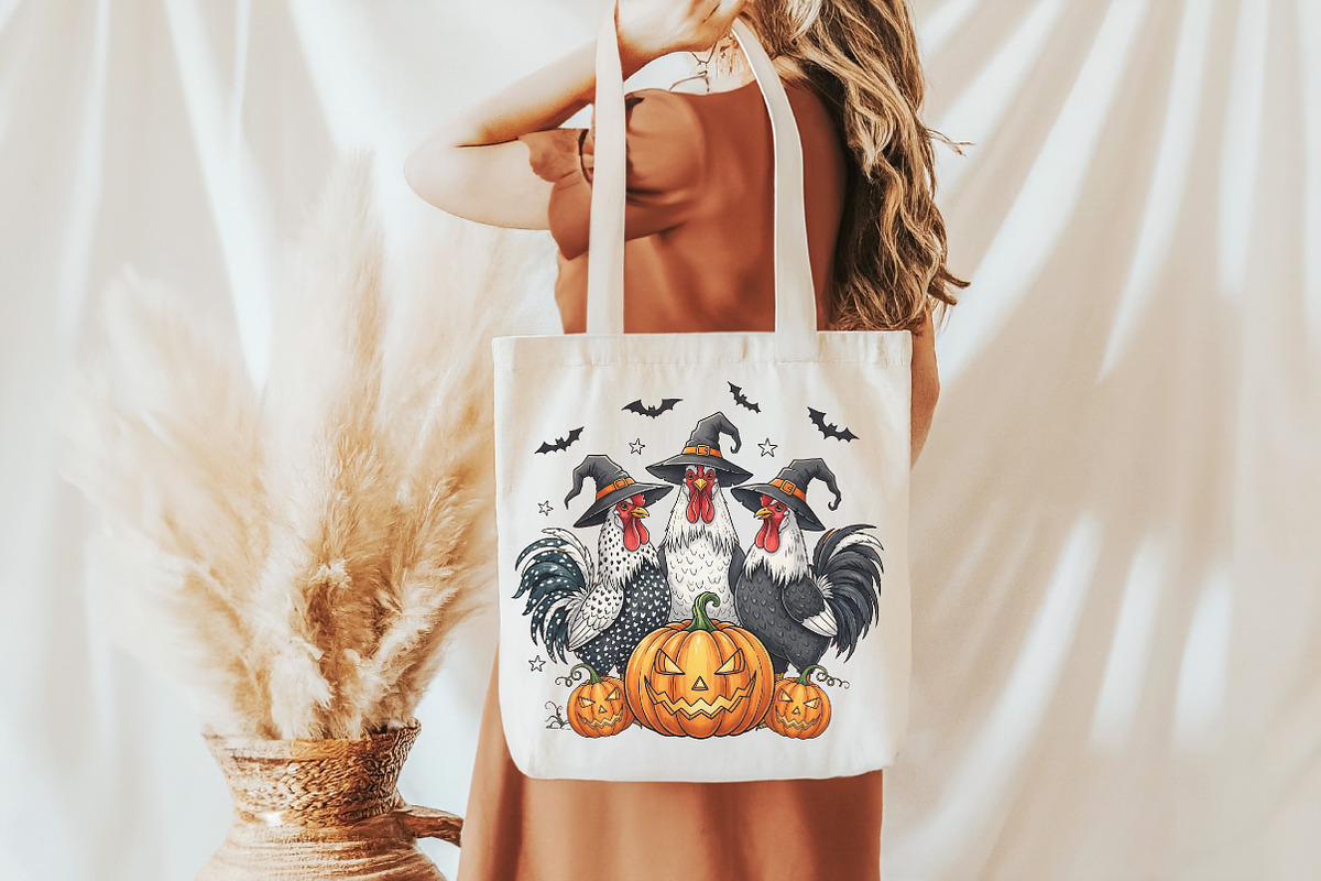 Halloween Pumpkin Chicken Witch Fall, an Illustration by DreamCafeArt (Photo 4 of 7)