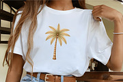 Sepia Tropical Beach Clipart, an Illustration by CrexoraLab (Thumbnail 3 of 5)