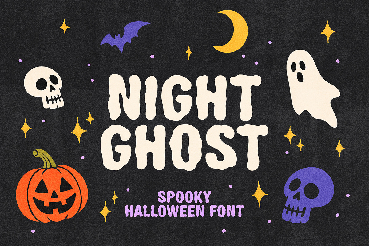 Night Ghost halloween font, a Handwritten Font by supfonts (Photo 1 of 10)