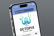 Octopus Pixel Logo Template, a Branding & Logo Template by Design_Planet (Thumbnail 3 of 5)