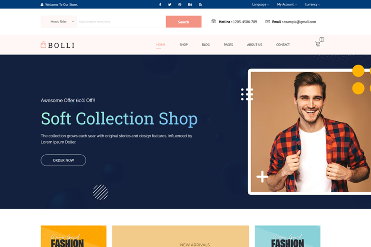 Bolli Multipurpose Fashion Template, a Bootstrap Template by techboot (Photo 3 of 6)