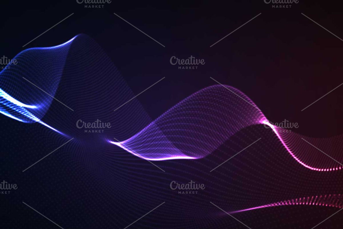 Abstract neon wave backgrounds set, a Technology Illustration by maximmmmum (Photo 2 of 5)