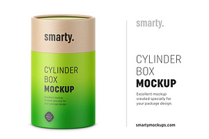 Cardbox Cylinder Box Mockup