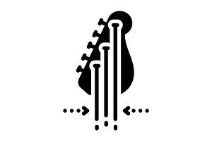 Strings musical solid icon, a Solid Icon by Creative priyanka