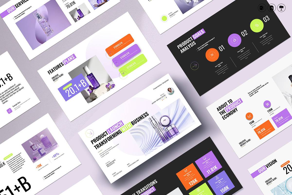 Product Launch Transforming With Bus, a Presentation Template by Slide-Agency (Photo 1 of 12)
