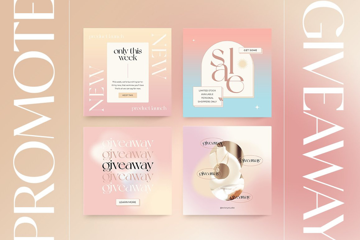 Instagram Gradient Coach | CANVA PS, a Social Media Template by Eviory