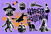 Retro halftone Halloween collection, a Texture Illustration by Lana Sham (Thumbnail 7 of 20)