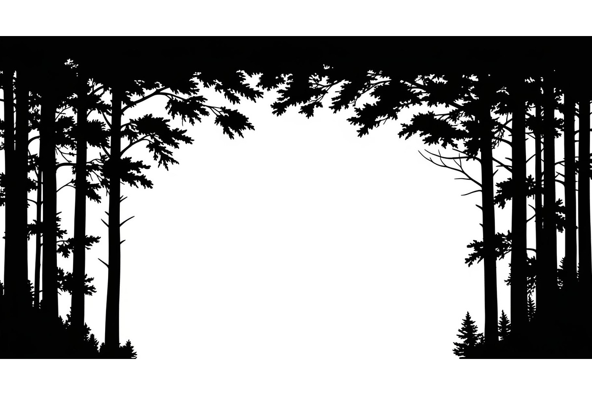 Forest Frame Silhouette SVG Bundle, an Illustration by jahid234 (Photo 2 of 51)