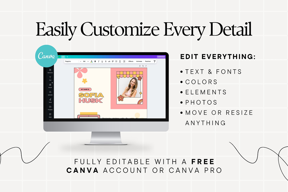 Portfolio Canva Website Template, a Landing Page Template by Anna Design Studio (Photo 4 of 8)