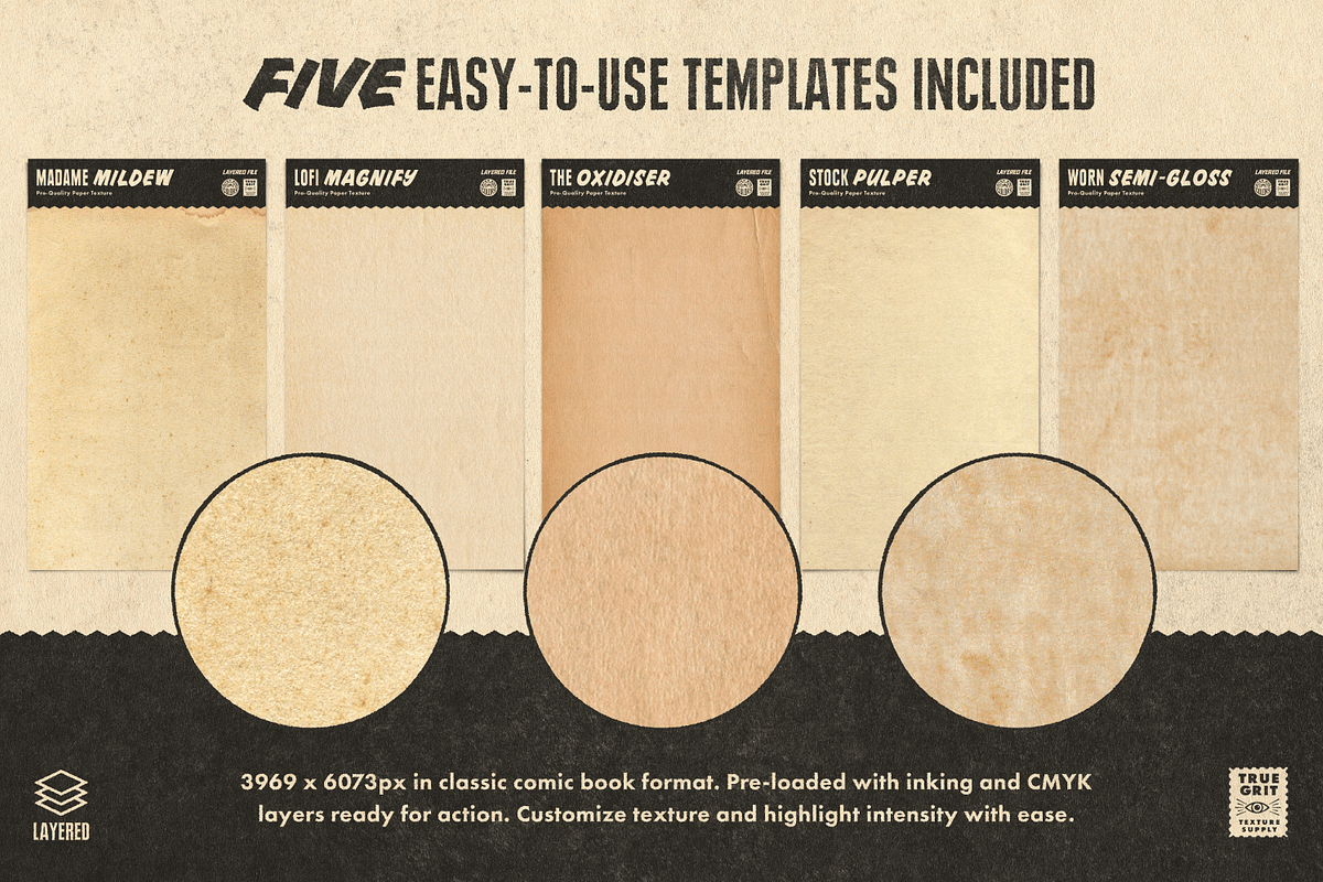 KraftTone Comic Brushes - Affinity, a Brush Add-On by True Grit Texture Supply (Photo 9 of 15)