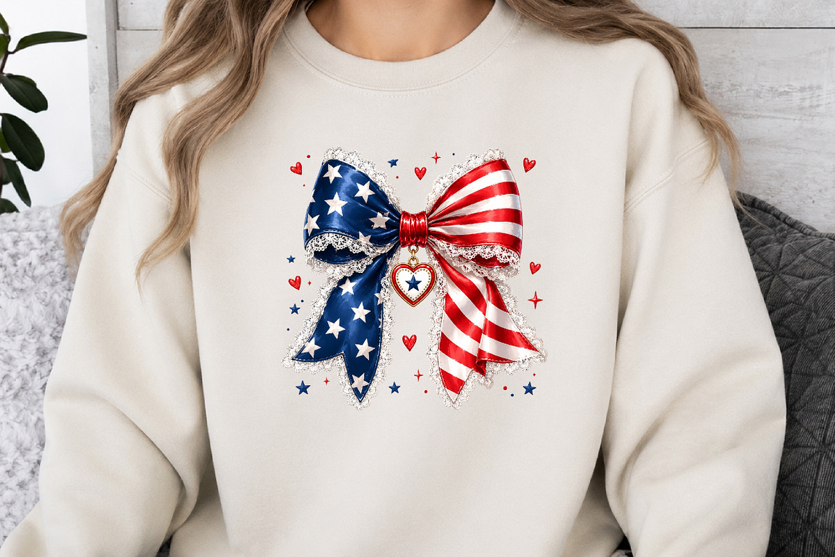 Patriotic Lace Bow PNG Design, a Seasonal Illustration by DreamArtGraphic (Photo 5 of 5)