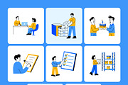 Workplace Illustrations Art Set, a Work Illustration by Vectors Market (Thumbnail 9 of 9)